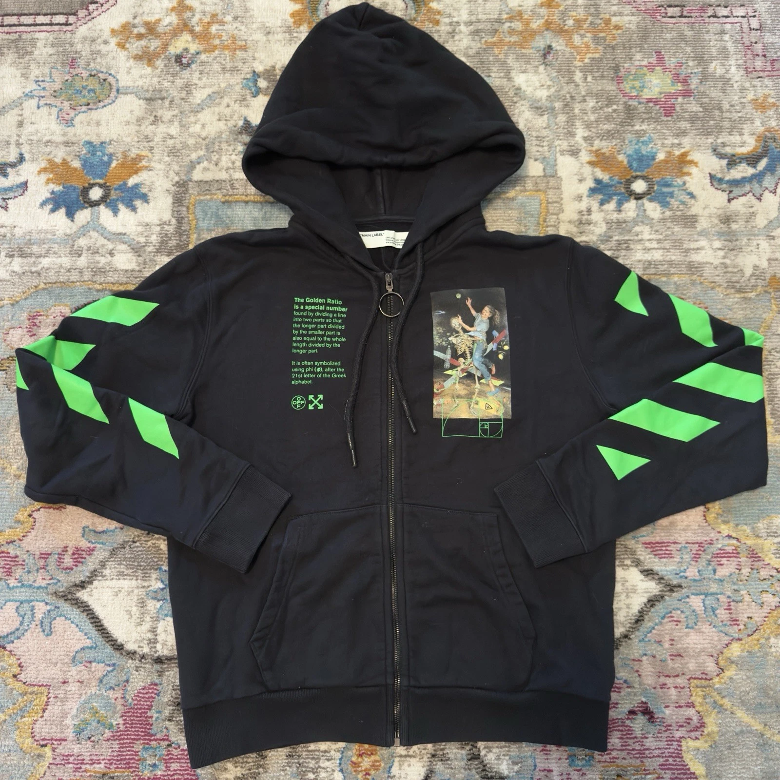 OFF WHITE Felpa Off White 20s Grafica Rapporto Dorato