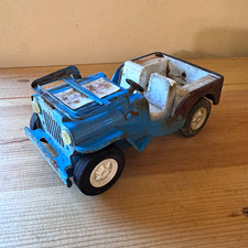 Vintage Tonka Jeep Style Diecast Toy Vehicle Car Blue White Jeep Style Truck