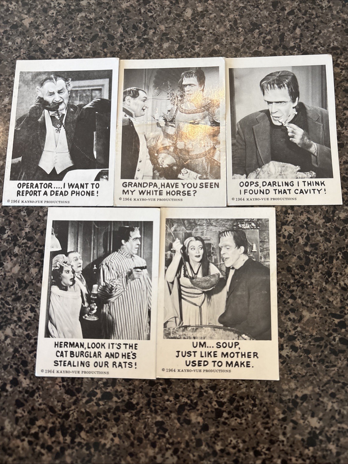 Munsters 1964 Leaf Brands - Set Of 5