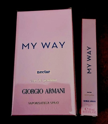 #ad #ad Giorgio Armani My Way Nectar Eau de Parfum Spray 1.6 fl oz 50 ml amp; Travel $80.00