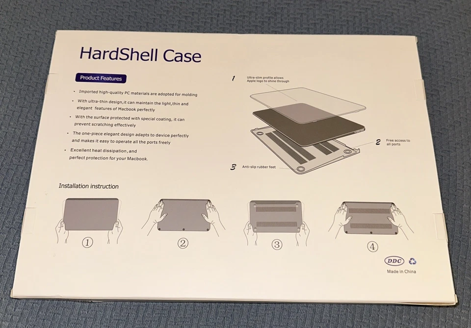 "Funda personalizada MacBook Air 13"" - Se adapta a a1369/a1466 2010-2017 monograma floral azul AH Foto 3 de 4