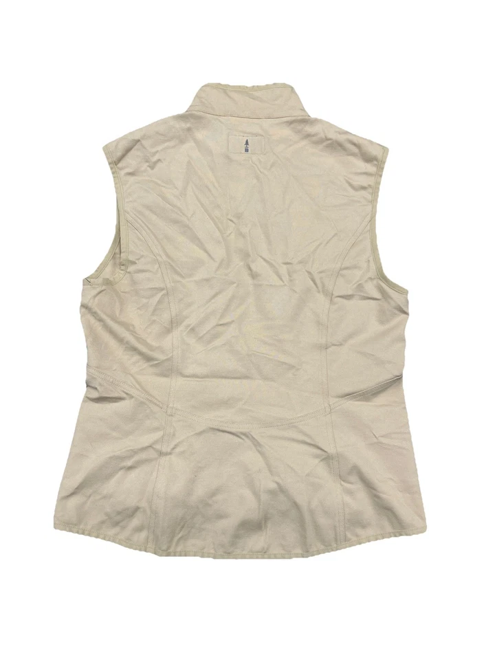New Bass Outdoor Women’s Regular fit Vest Beige Size S Solid Mock Neck Full Zip - Image 3 of 4