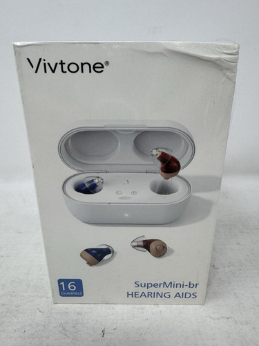 Vivtone Supermini-br Rechargeable Hearing Aids W/Charging Port - NEW Sealed Box