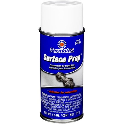 Permatex Thread Locker 24163; 4.5 oz. Aerosol, Surface Prep Activator, Green