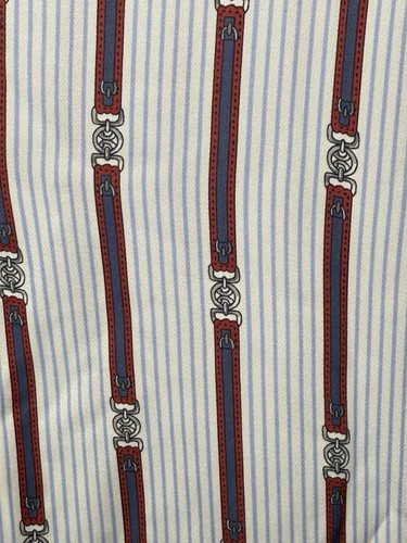 Brooks Brothers Blouse Women’s 14 Silk Striped Chain Print Button Up - Picture 6 of 7
