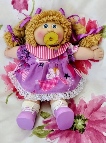 Vintage  Cabbage Patch Doll ~ Butterscotch  Hair~ Blue Eyes~ Custom Dress Set