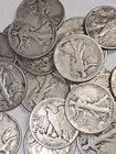 Roll of 20 Walking Liberty 90% Silver Half Dollars ($10 Face Value) SKU07