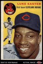 1954 Topps #23 Luke Easter White Back Indians 1.5 - FAIR