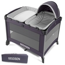 Portable Baby Playard 4 in 1 Design, Foldable Baby Playpen with Removable Bas...