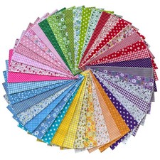 42PCS Cotton Fabric Bundles, 10"x10" Cotton Fabric Patchwork Squares Floral P...