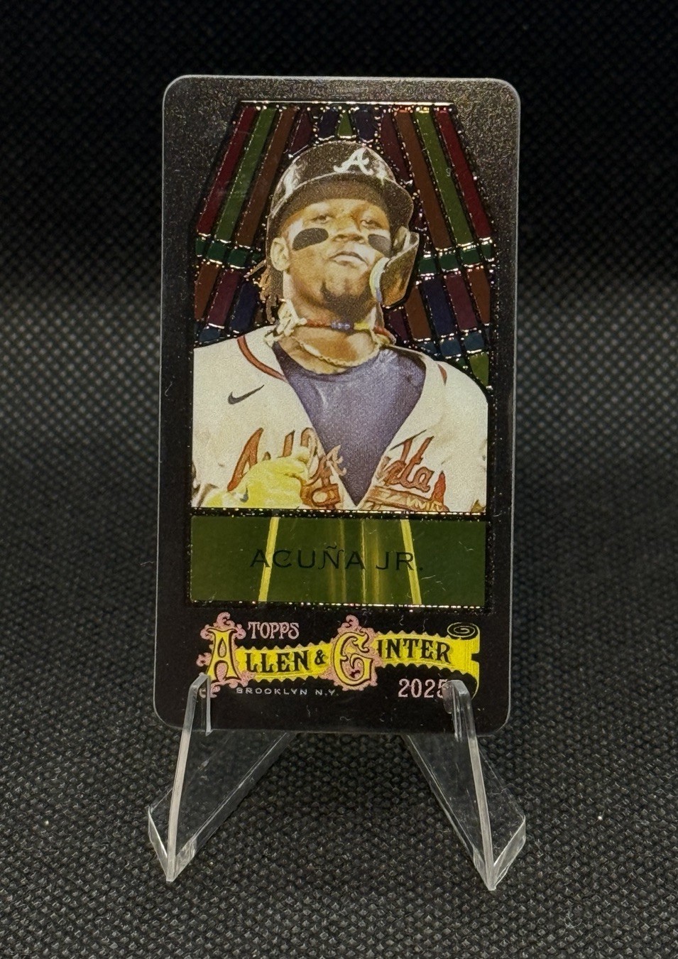 2025 Topps Allen & Ginter - Exclusive EXT Ronald Acuña Jr. #374 Mini Stained