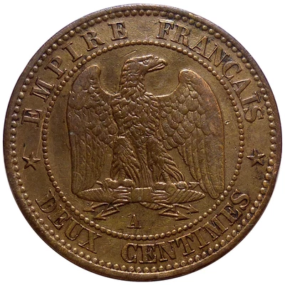 2 Centimes NAPOLÉON III 1855 A - Photo 1/2