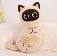 Siamese Cat Pillow Plush Toy 20" Stuffed Animal Toddler Doll Gift for Kids