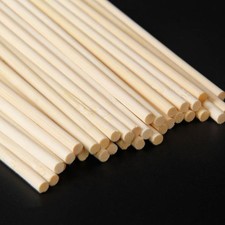 200Pcs Wood Dowels Rod Sticks Unfinished  for Kids Crafts 20X 0.2X 0.2cm