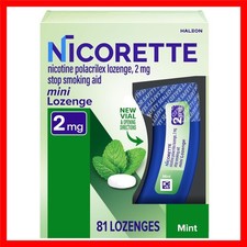 Nicorette 2 mg Mini Nicotine Lozenges to Help Quit Smoking - Mint Flavor Stop...