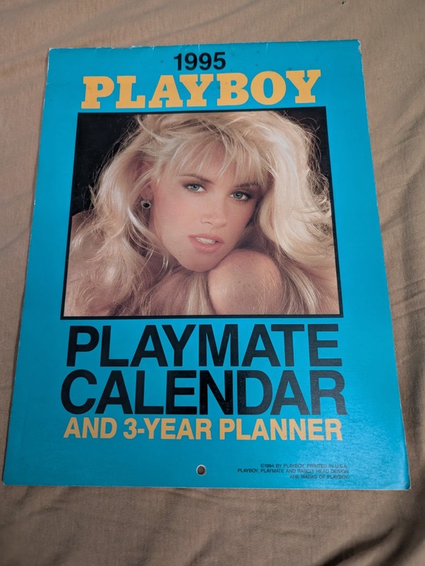 This image is a vintage 1995 Playboy Playmate Calendar and 3-Year Planner.