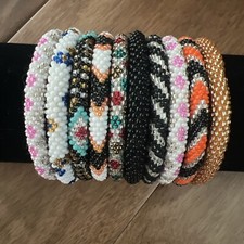 New 10 SET - Bracelet- Made in NEPAL - 100 Handmade seed beaded Bangle Gift