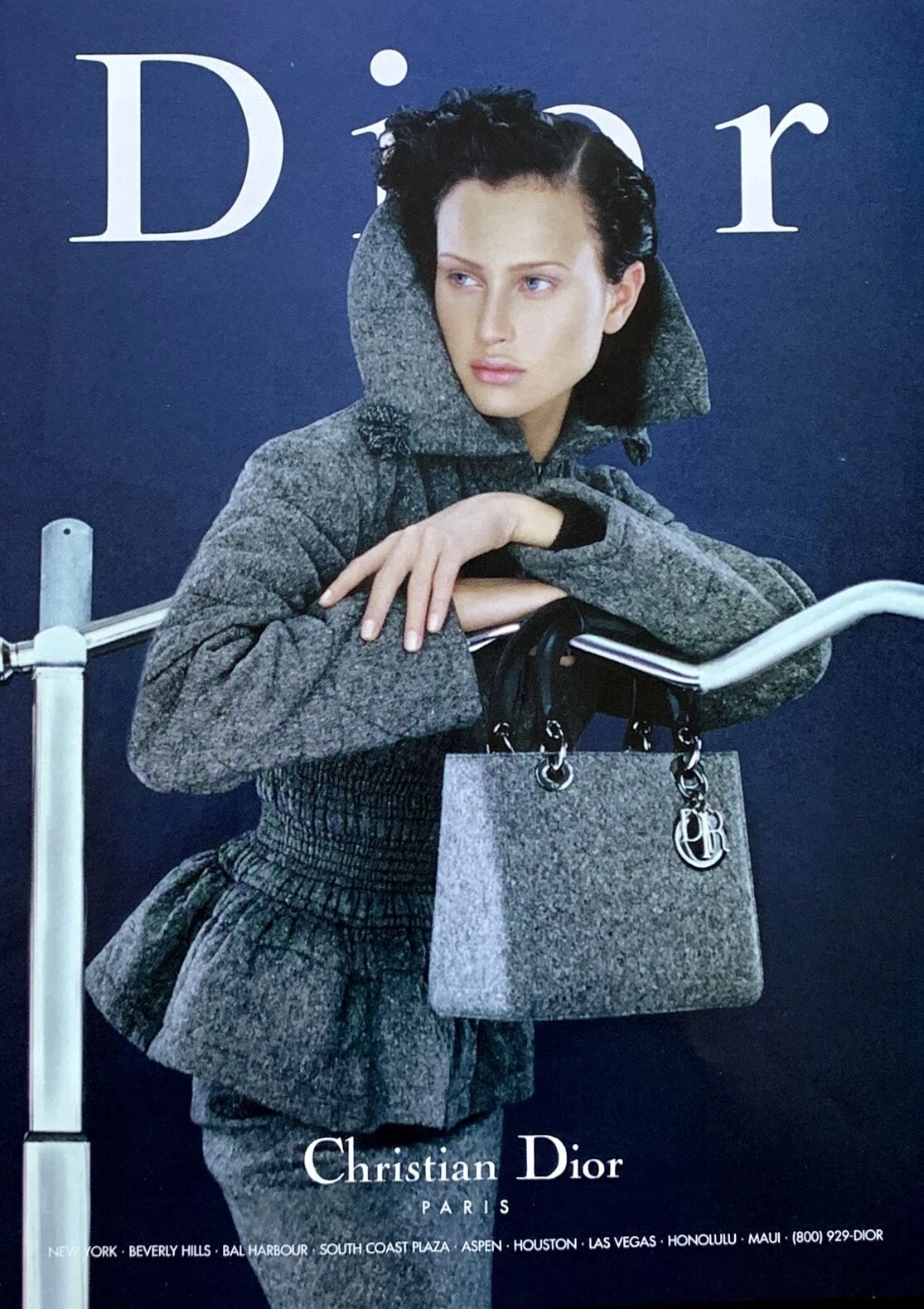 Photo DIOR 1996 Christian Dior Paris Natalia Semanova originale IMPRESSION ANNONCE