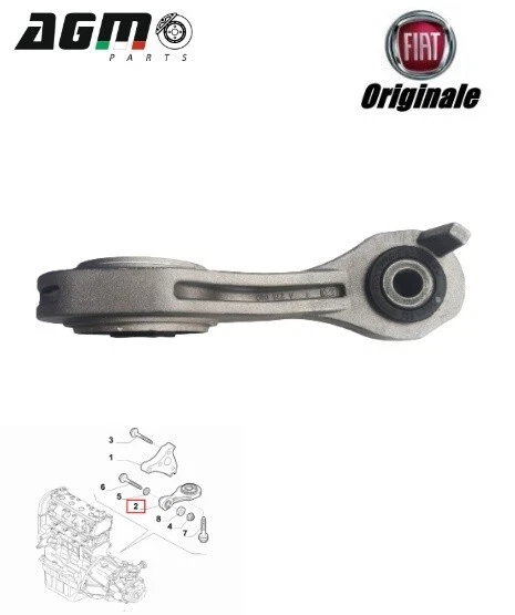 BIELLETTA SUPPORTO MOTORE LATO CAMBIO ORIGINALE ALFA ROMEO GIULIETTA 50521924 - Image 4 of 4