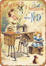 METAL SIGN - 1888 Wheeler & Wilson Sewing Machines - Vintage Look Reproduction