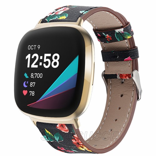 For Fitbit Versa 4 3 Sense 1 2 Smart Watch Band Classic Leather Strap Bracelet - Picture 4 of 27