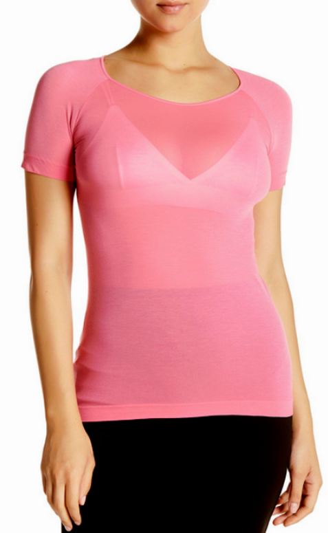 Wolford Transparent Nature Tee Peony NWT $200