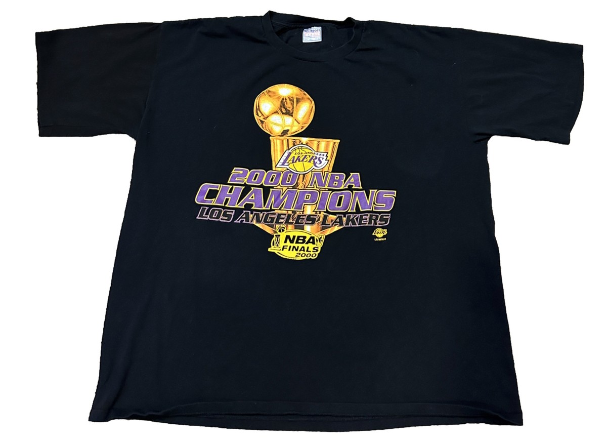 LA 美品　2000 NBA Champions Tシャツ L レア古着　格安 Vintage 2000 NBA Champions Los Angeles Lakers T-Shirt Black