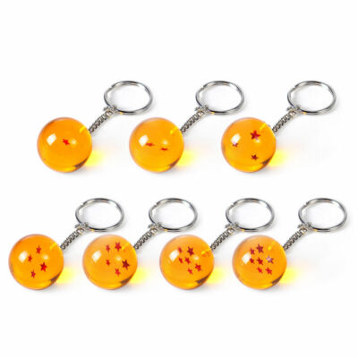 DRAGONBALL 1-7 Star Schlüsselanhänger Dragon Ball Z ANIME Keychain Keyring