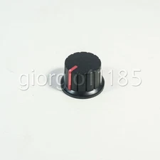 US Stock 10pcs Hi-Fi CD Volume Tone Control Potentiometer Knob 6mm Black Red