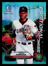 2021 BOWMAN POSITIONAL PROMISE REFRACTOR AQUA #POS-KR KRISTIAN ROBINSON 86/125 N