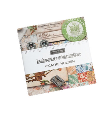 Moda Leder & Spitze & Amazing Grace Charm Pack von Cathe Holden Karo 100 % Baumwolle