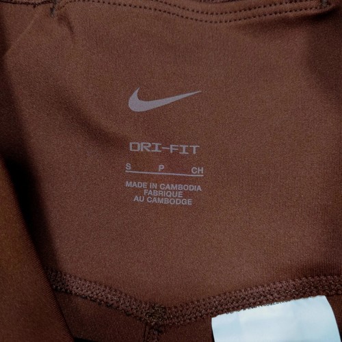 NEW Nike One Legging Shorts Womens Small Mid-Rise 7" Brown Tight Fit DD0243-259 - Picture 6 of 14