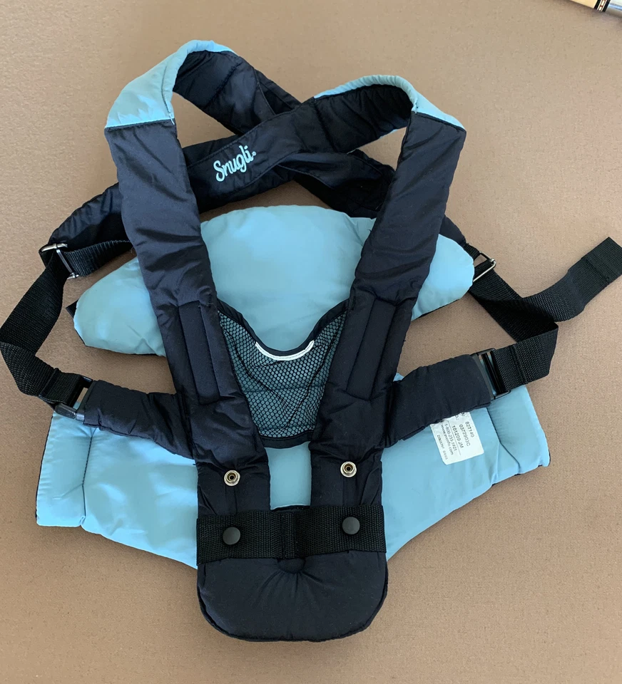 Mochila portabebés Evenflo Snugli azul/gris Foto 3 de 4