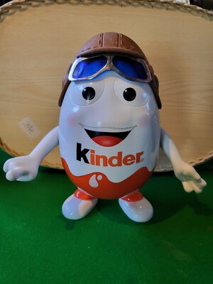 Kinder Surprise Limited Edition Egg Man Large 10 Storage Pilot Aviator  Figure UK