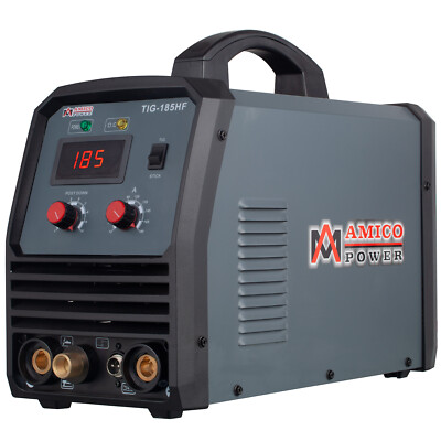 TIG-185HF, 180 Amp TIG Stick DC Inverter Welder, 100~250V Welding 60% Duty Cycle
