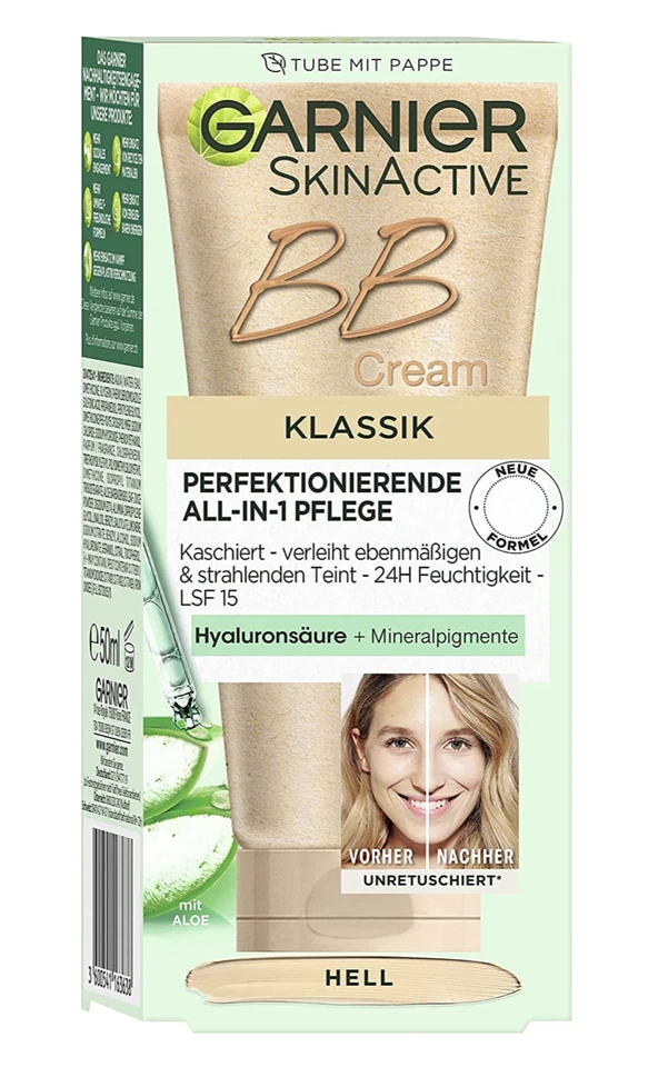 ✅ Garnier BB Cream hell der Klassiker Perfektionierende Pflege mit LSF 15 50ml ✅