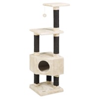 Beeztees KratzmöBel Figado Hellbeige 40X40X135Cm FüR Katze PlüSch Sisal