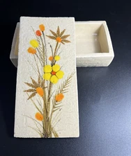 BITOSSI Pottery Italy Grow Cuttle Trinket Lidded Box MCM Flowers Italian VTG 8"