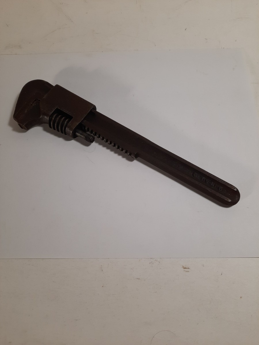 Clé à Pipe Réglable Vintage Vlchek AUTO 9 - 9 Pouces Made In USA - Occasion Bon état - Monkey Wrench