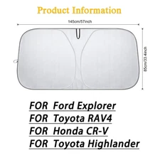 Fit ford Explorer Windshield Sun Shade Visor UV Heat Block Window COVER NEW