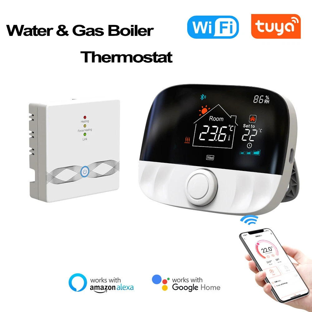 WiFi Smart Thermostat RF433 Wireless Water Gas Boiler Thermostat Alexa Google