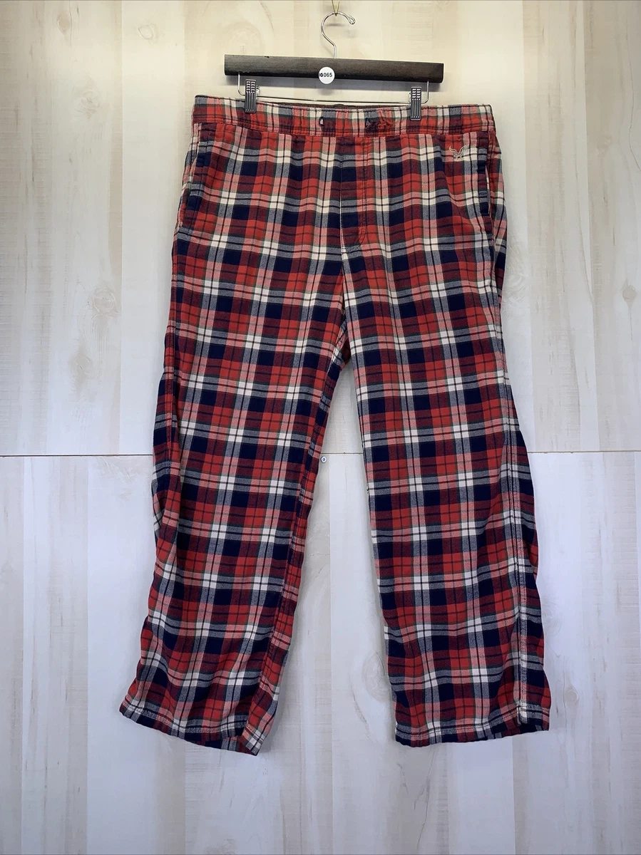 American Eagle Cotton Plaid Flannel Pajama Pants Bottoms Mens
