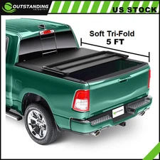 ✅Tonneau Cover Truck Bed 5Ft For 2005-2015 Toyota Tacoma Soft Tri-Fold Black