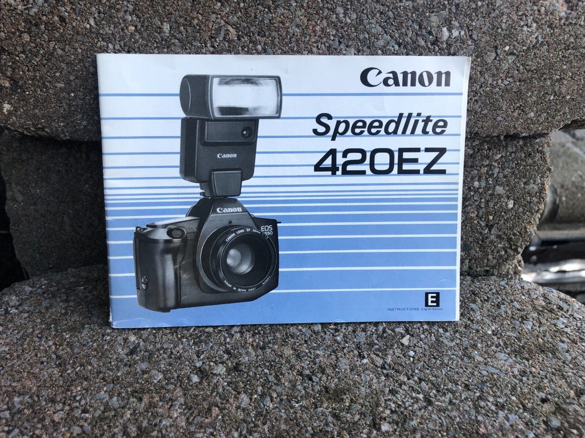 Canon Speedlite 420EZ Camera Flash Instruction Manual