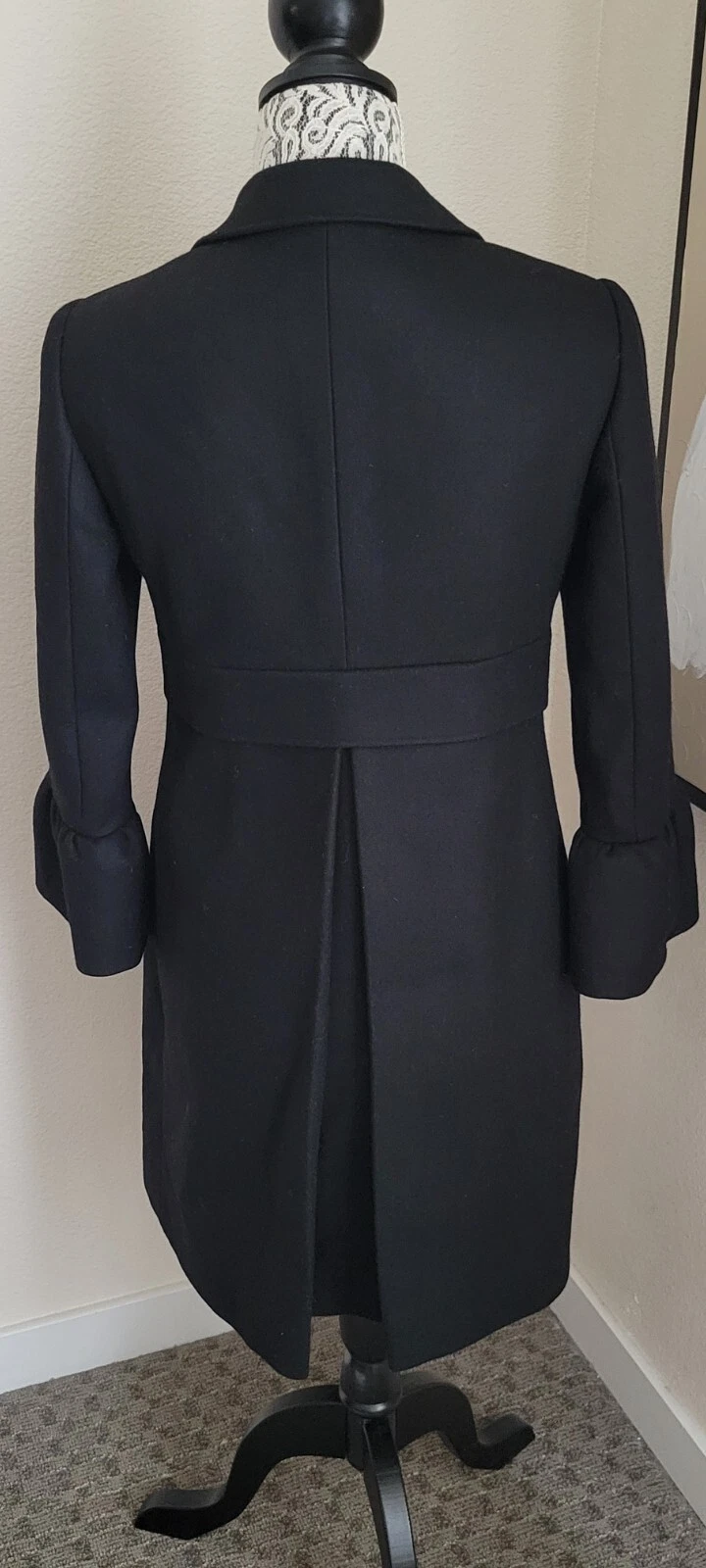 Cappotto Valentino rosso lana nero monopetto donna taglia S. 40