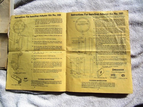 1934-39 Sealed Beam Adapter Kits Installation Service Bulletin Car Headlights - Picture 4 of 5