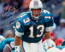 Autógrafo Dan Marino 8x10 Miami Dolphins reimpresión foto firmada auto Salón MVP