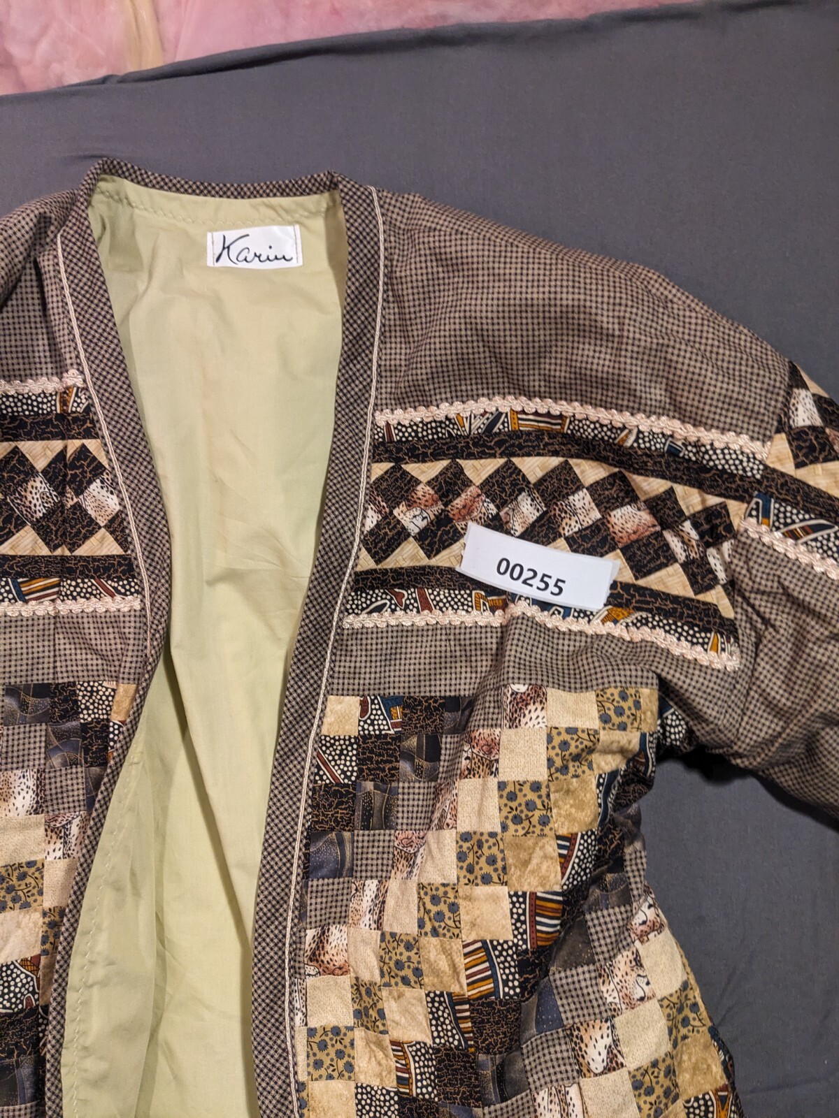 Vintage Quilted Patchwork Bomber Jacket Women’s –… - image 9