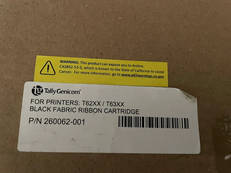 CARTUCHO DE CINTA TALLY GENICOM OEM T62XX E250 250 MIL T6200, T6212 ¡Nuevo en caja! Foto 2 de 3