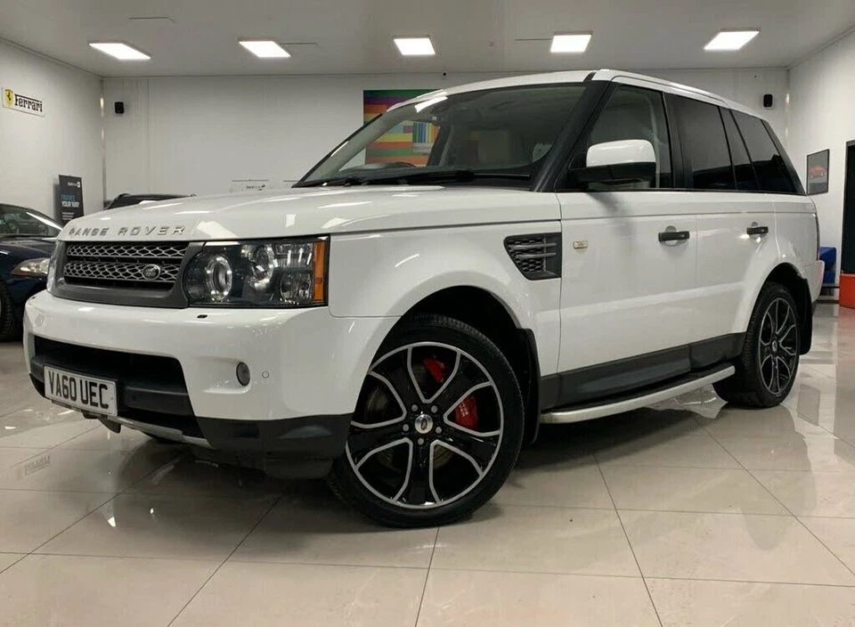 BLACK SILVER SIDE STEP RUNNING BOARD FOR LAND ROVER RANGE ROVER SPORT L320 05-12 - Image 2 of 4